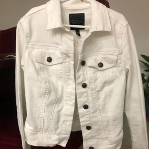 White jean jacket